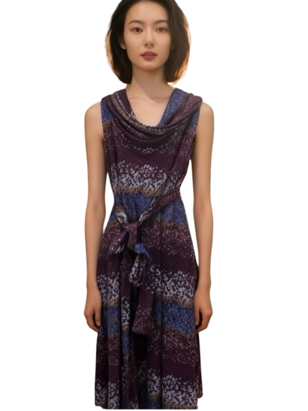 Vintage Y2k BCBG Midi belted dress
